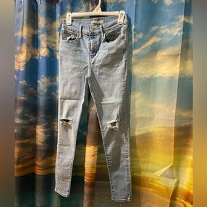 High rise skinny jeans